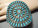 Important Vintage Native American Navajo Larry Moses Begay Turquoise Sterling Silver Bracelet-Nativo Arts