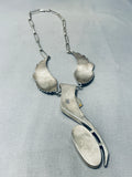 Native American Best Vintage Santo Domingo Danny Neto Turquoise Sterling Silver Necklace-Nativo Arts