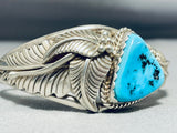 Wil Manning Native American Navajo Morenci Turquoise Sterling Silver Bracelet Signed-Nativo Arts