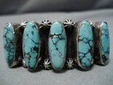 Museum Quality!! Vintage Native American Navajo Crow Springs Turquoise Sterling Silver Bracelet-Nativo Arts