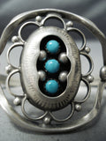 Special Vintage Native American Navajo Sleeping Beauty Turquoise Sterling Silver Bracelet Old-Nativo Arts