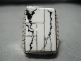 Amazing Navajo Wildhorse Inlay Sterling Silver Native American Ring-Nativo Arts