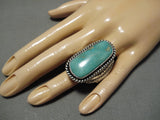 Quality Vintage Native American Navajo Gene Hale Royston Turquoise Sterling Silver Ring-Nativo Arts