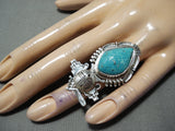 Outstanding Navajo Old Kingman Sterling Silver Kachina Ring Native American-Nativo Arts