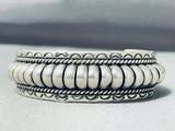 Important Native American Navajo Guild Vintage Sterling Silver Basket Bracelet-Nativo Arts