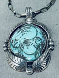Native American Important Frnacisco Gomez Triple Horse Turquoise Sterling Silver Necklace-Nativo Arts