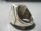 Important Cal Desson Navajo Route 66 Sterling Silver Native American Ring-Nativo Arts