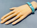 Enchanting Native American Navajo Turquoise Sterling Silver Bracelet-Nativo Arts