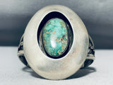Museum Quality Vintage Native American Navajo Carico Lake Turquoise Sterling Silver Bracelet-Nativo Arts