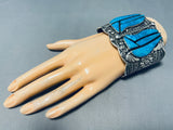 The Best Waterbird Turquoise Sterling Silver Native American Navajo Bracelet-Nativo Arts