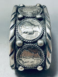 Impressive San Felipe Sterling Silver Dime Bracelet-Nativo Arts
