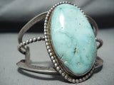 Mint Carico Lake Turquoise Vintage Native American Navajo Sterling Silver Bracelet-Nativo Arts