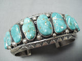 Best Jeanette Dale Vintage Native American Navajo Carico Lake Turquoise Sterling Silver Bracelet-Nativo Arts