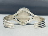 Native American Amazing Southwestern Sterling Silver White Buffalo Turquoise Bracelet-Nativo Arts