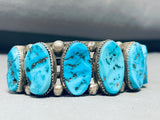 Mind Boggling Vintage Native American Navajo 7 Inch Wrist Sterling Silver Bracelet-Nativo Arts