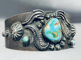 Dramatic Vintage Native American Navajo Royston Turquoise Sterling Silver Bracelet-Nativo Arts
