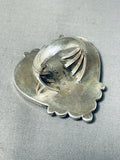 The Biggest Crazy Native American Navajo Honeybee Heart Jasper Sterling Silver Ring-Nativo Arts