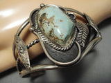 Rare Old Deposit Royston Turquoise Vintage Native American Navajo Sterling Silver Bracelet Old-Nativo Arts