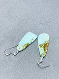 Native American Gorgeous Santo Domingo Royston Turquoise Sterling Silver Earrings-Nativo Arts