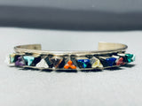Important Vintage Native American Zuni Lloyd Tsalabutie Turquoise Sterling Silver Bracelet-Nativo Arts