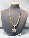 Very Rare Turtle Vintage Native American Navajo Sterling Silver Necklace-Nativo Arts