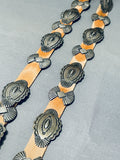 Important Vintage Native American Navajo Mary Cayanito Sterling Silver Concho Belt-Nativo Arts