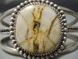 Superior Vintage Native American Navajo Royston Boulder Turquoise Sterling Silver Bracelet-Nativo Arts