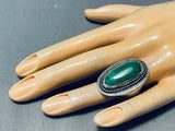 Magnificent Vintage Native American Navajo Turquoise Sterling Silver Ring-Nativo Arts