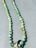 Hypnotic Vintage Native American Navajo Royston Turquoise Sterling Silver Necklace-Nativo Arts