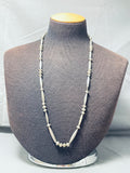 Older Hand Forged Sterling Silver Vintage Native American Navajo Torpedo Necklace Old-Nativo Arts