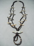 Fascinating Vintage Zuni Fetish Sterling Silver Necklace Native American Old-Nativo Arts