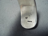 Important Vintage Hopi Native American Sterling Silver Bear Bracelet Old-Nativo Arts