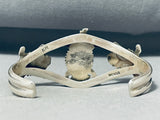 Symbolic Protector of Arrowheads Horned Lizards Sterling Silver Navajo Bracelet-Nativo Arts