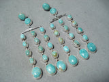 Rob Platero Navajo Royston Turquoise Sterling Silver Earrings Native American-Nativo Arts