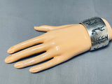 Important Authentic Vintage Native American Hopi Sterling Silver George Phillips Bracelet-Nativo Arts