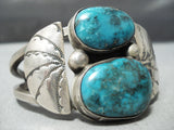 Authentic Vintage Native American Navajo Kee Joe Benally Turquoise Sterling Silver Bracelet-Nativo Arts