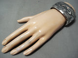 Authentic Vintage Native American Navajo Thomas Singer Sterling Silver Bracelet-Nativo Arts