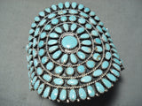 Important Larry Moses Begay Vintage Native American Navajo Sterling Silver Cluster Bracelet-Nativo Arts