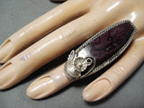 Fantastic Navajo Purple Spiny Sterling Silver Ring Native American-Nativo Arts