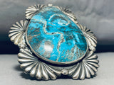 One Of The Best Aqua Blue Turquoise Native American Sterling Silver Bracelet-Nativo Arts