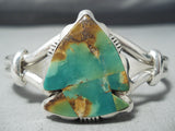 Striking Navajo Royston Turquoise Sterling Silver Bracelet Native American-Nativo Arts
