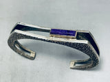 Important Vintage Native American Hopi Sugilite Sterling Silver Bracelet-Nativo Arts