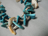 Chunky Nuggets Vintage Navajo Shell Turquoise Native American Necklace Old-Nativo Arts