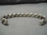 Exquisite Vintage Navajo Twisted Rope Sterling Silver Native American Bracelet-Nativo Arts