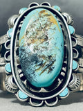 One Of The Most Unique Vintage Native American Navajo Turquoise Sterling Silver Bracelet-Nativo Arts