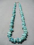 Native American Stunning Chunky Spiderweb Turquoise Sterling Silver Necklace Old-Nativo Arts