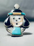 Marvelous Vintage Native American Zuni Turquoise Sterling Silver Ring-Nativo Arts