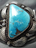 Museum Vintage Native American Navajo Old Morenci Turquoise Sterling Silver Bracelet Old-Nativo Arts