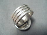 Beautiful Navajo Spiny Oyster Ladybug Sterling Silver Ring Native American-Nativo Arts