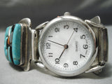 Important Vintage Native American Navajo Pete Sierra Turquoise Sterling Silver Watch Bracelet-Nativo Arts